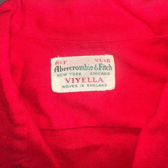 Vintage Abercrombie and Fitch Button up shirt collared size 12 Red Woman’s - Picture 3 of 8